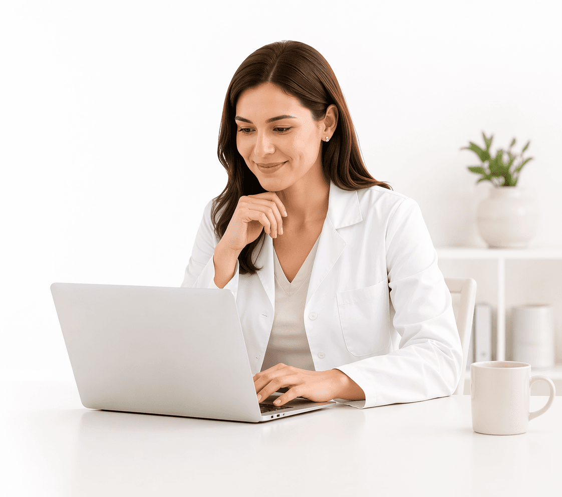 Profesional de la salud en su consultorio